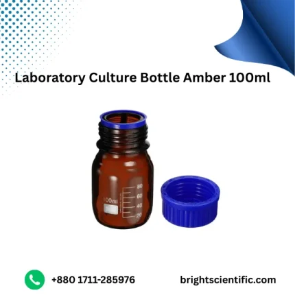 Laboratory Culture Bottle Amber 100ml – High-Quality Glassware