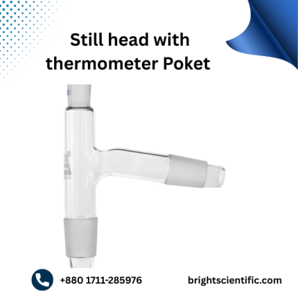 Still Head with Thermometer Pocket B-29 | Premium Lab Glassware