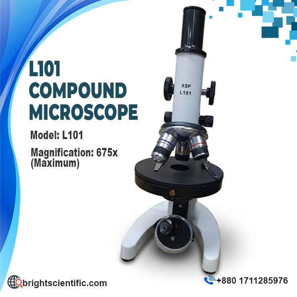 microscope-xsp-L101errrr.png Student Monocular Biological Compound Microscope - Model: L101 - Image 1